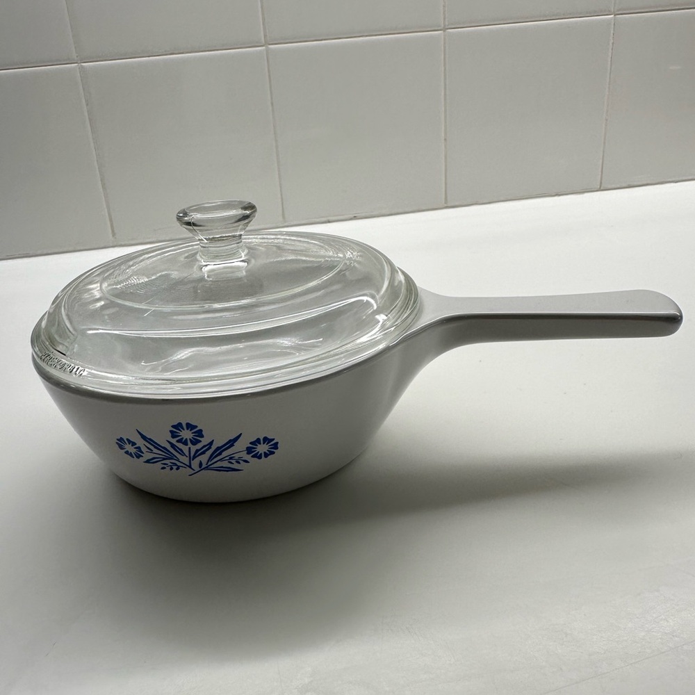 CorningWare Blue and White Casserole Dish with Lid